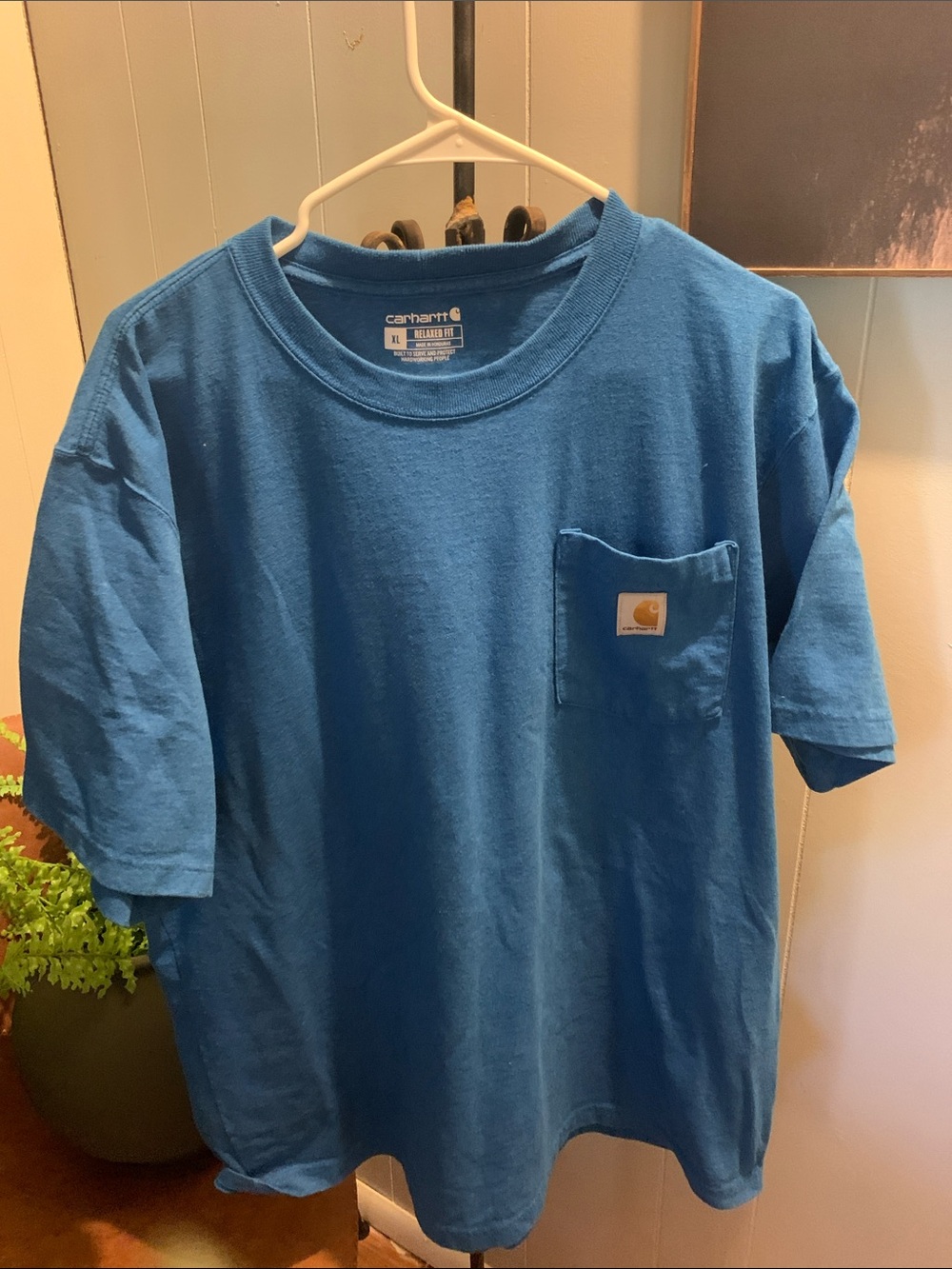 Carhartt Short Sleeve Pocket Tee in Bright Blue